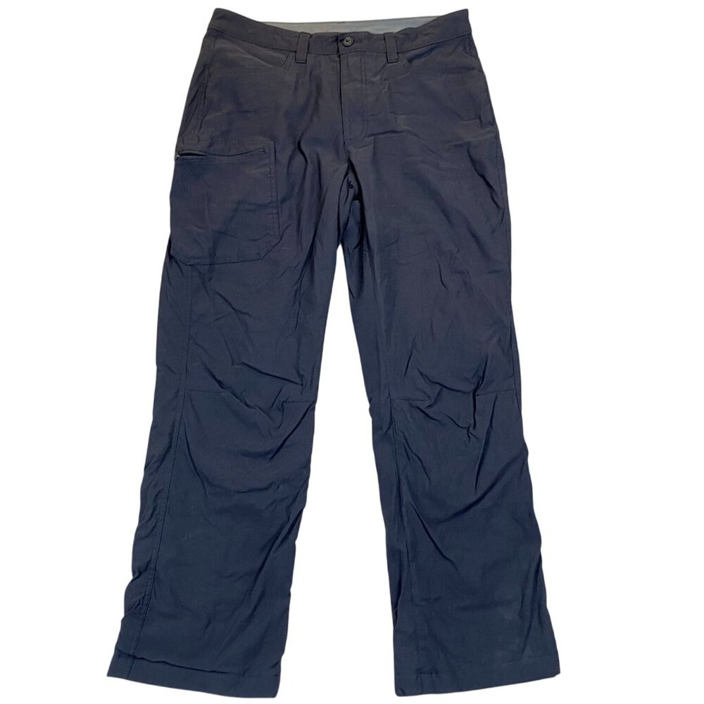 Eddie Bauer Men's Pants 34x30 Black Nylon-Spandex Pants With Fleece Lining